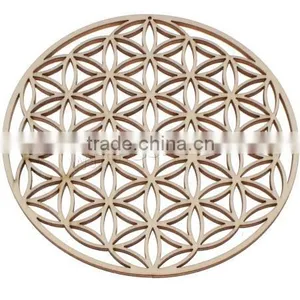 New Fashion Design Original Wood Pendants Flat Round Original Color thumbnail-1