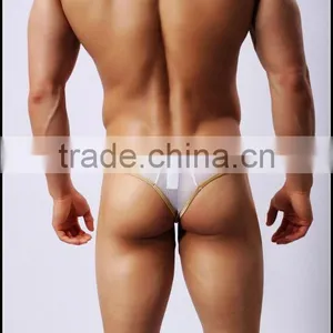 Gauze Men Underwear in Thongs Jock Strap Photo of Transparent Gauze Mens Sexy Underwear Thongs G-string thumbnail-4
