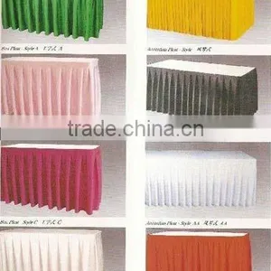 Wedding Polyester Table Skirting Banquet Table Skirt for Trade Show thumbnail-1