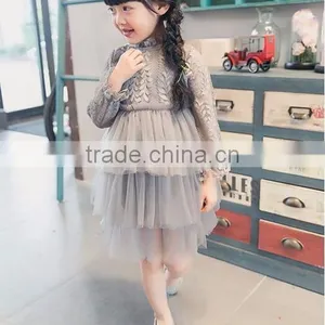Latest Girls Design Long Sleeve Ruffle Girls Boutique Dress thumbnail-1