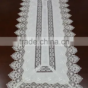 Graceful White Lace Coffee Table Runner thumbnail-1