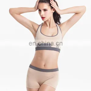 Top Quality Wholesale Seamless Hot Sexy Custom Women Sports Bra+Brief thumbnail-4