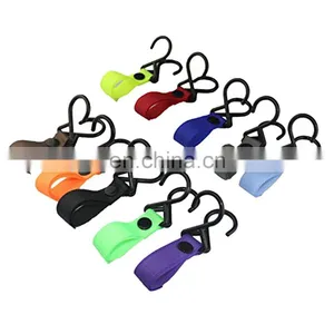 Stroller Hook - 10 Pack of Multi Purpose Hooks - Hanger for Baby Diaper Bags, Groceries, Clothing, Purse thumbnail-2