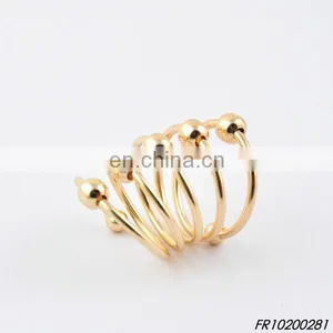 Gold Plated Twisted Wire Shaped Ring thumbnail-1
