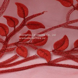 Dot Com 3d Flowers Embroidery Lace Fabric By The Yard thumbnail-3