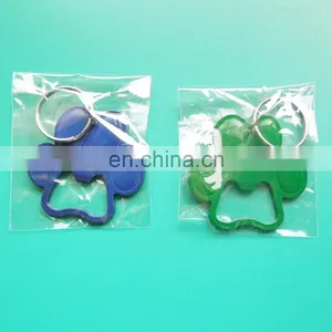 Spray Colorful Paw Shaped Bottle Opener Keychain With Opp Bag thumbnail-1