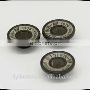 Contrast Tin Zinc Alloy Buttons for Trousers, Jeans / Jacket Metal Buttons thumbnail-1
