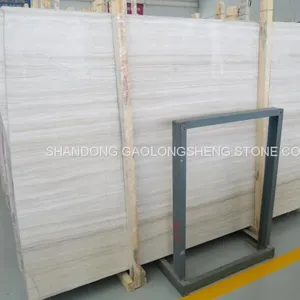White Marble, White Wooden Marble, White Wenge Marble, White Wood Marble Slab,Grey Serpegiante Marble thumbnail-4