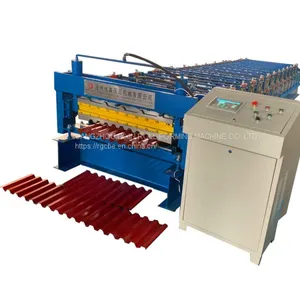 Roof Double Layer Galvanized Sheet Roll Forming Machine thumbnail-1