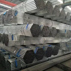 China Shengteng Brand BS 1387 Standard Pre-Galvanized Round Steel Tube Pipe thumbnail-5