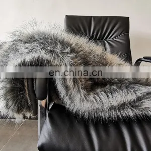 Wholesale High Quality Fuzzy Cozy Luxury Super Soft Plush Fluffy Warm Shaggy Double Fleece Faux Fur Throw Blanket for Sofa thumbnail-6