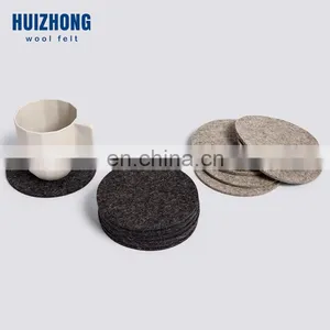 Christmas Kitchen Decoration Customized Shape Logo Printed Felt Cup Coaster 8pcs One Set thumbnail-7