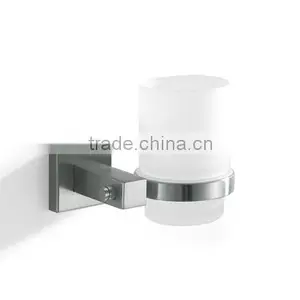 Sanitary Ware Bathroom Accessaries Stainless Steel Wall-mounted Single Cup Holder Toothbrush Holder thumbnail-1