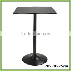 Modern New Design Square Black Wood Metal Small Dining Table Furniture thumbnail-1