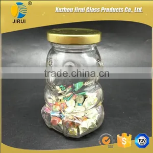 250ml Clear Bear Shape Glass Gift Bottle thumbnail-1