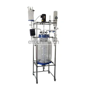 Easy Operate Double Layer Jacketed Glass Reactor for Chemical Laboratory Use thumbnail-4