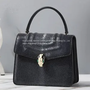 Pearl Fish Skin Women's Bag Leather Portable Organ Bag Women's 2022 New Trendy Luxury All-Match Shoulder Messenger Bag thumbnail-4