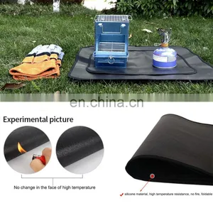 Hot Sale Fireproof Camping Heat-Resistant Outdoor Fire Pit Mat Fireproof Silicone Coated Fiberglass Cloth thumbnail-4