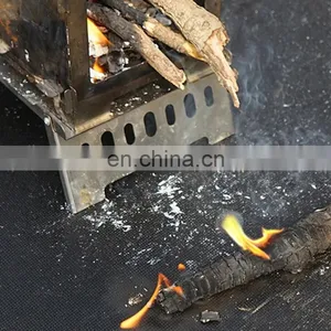 Hot Sale Fireproof Camping Heat-Resistant Outdoor Fire Pit Mat Fireproof Silicone Coated Fiberglass Cloth thumbnail-1