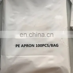 Easy to Wear and Use Waterproof Eco-Friendly Customized White Transparent Disposable PE Apron for Food Industry thumbnail-5