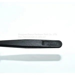 Anti Static Tool Black Carbon Fiber Plastic Tweezers 933 Clip Pointed Flat Elbow Round Head Width Maintenance Special 93302 thumbnail-5