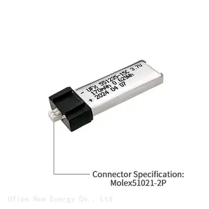 High Rate Batteries UFX 551235 15C 170mAh 3.7V The Small Lithium Ion Battery For Drone Toys thumbnail-3
