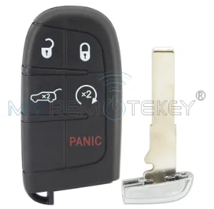 FCC M3N-40821302 Smart Key 5 Button With 4A Chip 433mhz Included SIP22 Key Blade for 2017+ Jeep Compass M3N40821302 thumbnail-3