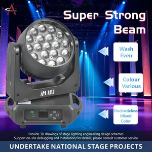 RS19 19x15W Eye B-eye Zoom Wash Beam Focusing DMX Pixel Control 4in1 RGBW LED Zoom Moving Head Wash Lights thumbnail-4