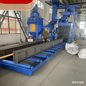 Roller Type Shot Blasting Machine With Variable Frequency Speed Regulation H-shaped Steel Structure Steel Plate and Steel Pipe thumbnail-5