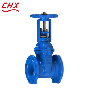 DIN Gate Valve PN10 PN16 4 Inch Rising Stem Flange Ends Resilient Seat Rubber Seat With Worm Wheel Gate Valve thumbnail-6