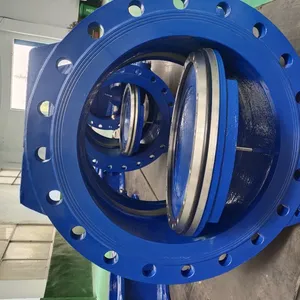 Ductile Iron PN16 Tilting Disc Check Valve DN450 With Counter Weight and Hydraulic Damper Slow-Closing Check Valve thumbnail-6