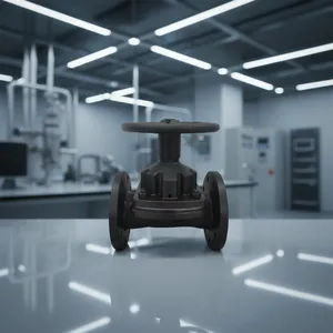 API Manual Rubber Lined Flange Straight Diaphragm Valve thumbnail-1