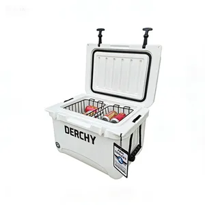 25qt Wholesale Small Rotomolded Ice Chest Outdoor Cooler Box With Durable Webbing Handle Leak-Proof thumbnail-5