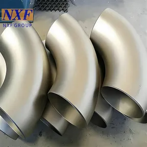 NXF UNS N10276 2.4819/NiMo16Cr15W/C276 OD DN15-1200 Thickness SCH10-XXS Nickel Alloy 90/45 Deg LR/SR Butt Welding Elbow thumbnail-3