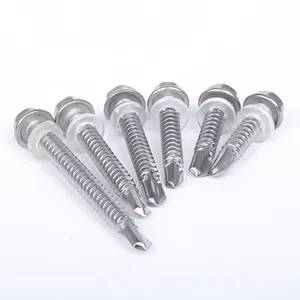 Fast Drilling Self Drilling Screws for Metal Roofing With EPDM Washer Stainless Steel 410 thumbnail-2