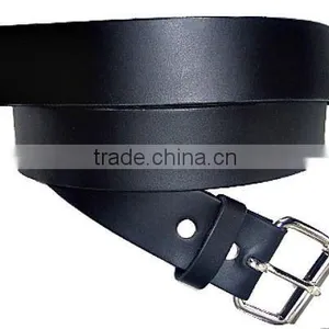 Mens Black Leather Casual Belt 1-1/2" Wide W/Snaps Removable ROLLER Buckle thumbnail-1