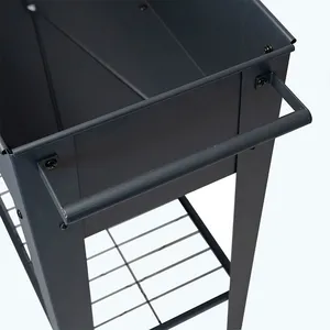 Mobile Metal Raised Garden Planter Cart Product Introduction thumbnail-1