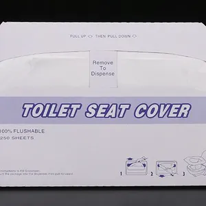 Factory Offer Disposable Travel Public Toilet Seat Cover Virgin Pulp Disposable Toilet Protection Toilet Covers Disposable With Competitive Price thumbnail-3