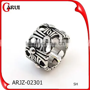 Latest Design Rings Silver Stainless Steel Boys Rings Fashion for Men thumbnail-1
