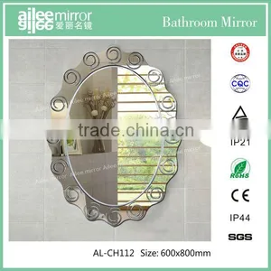Bathroom Silver Mirror Irregular Shape Wall Shower Mirror thumbnail-1