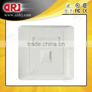Single Port Cat3 Faceplate With Shutter 86*86 Type thumbnail-1