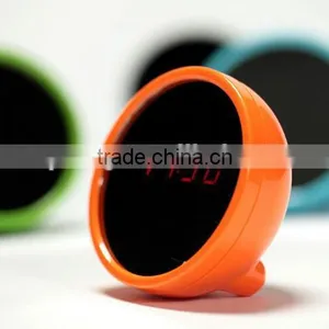 Modern Digital Aaa Battery Circular Mirror Alarm Clock Colors Colorful Led Clocks LED Digital Clock Despertador Horloge thumbnail-1