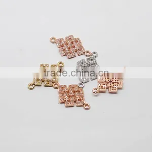 CZ6471 Wholesale Mirco cz Pave Chinese Knot Bracelet Charm Connectors thumbnail-3
