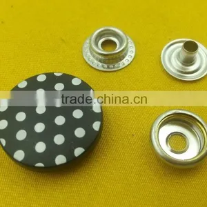 23mm Nylon Cap With White Dot Printed Snap Press Button For Jackets -- PA2179 thumbnail-3