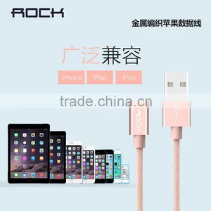 ROCK Original RCBO432 Metal Nylon Braided 8pin Cable for All Apple Device 2.1A Max 1M Metal Charge&sync Round Cable thumbnail-6