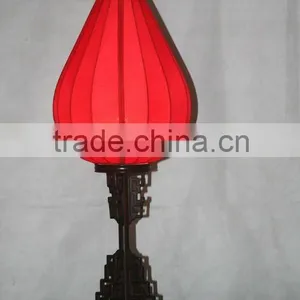 Chinese Antique Red Cloth Table Lantern thumbnail-1