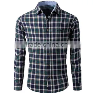 Designer Stylish Cotton Check Shirts for Men Long Sleeve Shirts thumbnail-2