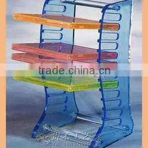Transparent Color Customized Acrylic CD Display Rack for Home Furniture thumbnail-2