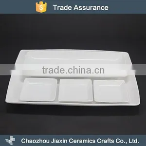 Good Quality Restaurant Used White Ceramic Snack Dish Set thumbnail-1