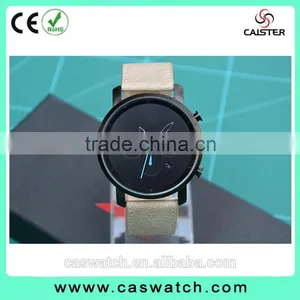 Luxury Stainless Steel Chronograph Men's Watch, Fancy High Quality Leather Watch, Japan Movement Water Resistant Watch thumbnail-3
